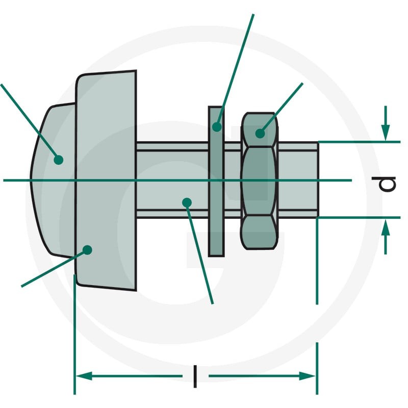 Blister Śruba tablicy rejestracyjnej M6x20 4990150 - 4990150 - Sklep rolniczy PoltechParts