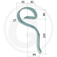 GRANIT Zęby kultywatora 1802.1020RLL - Sklep PoltechParts