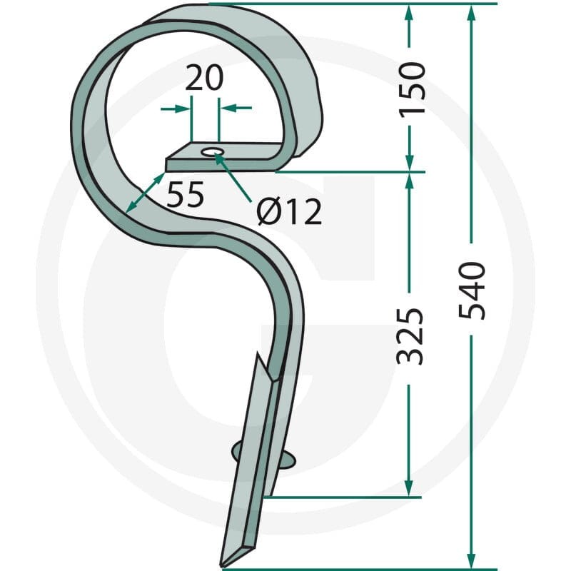GRANIT Ząb kultywatora 1801.1504 - 1801.1504 - Sklep rolniczy PoltechParts