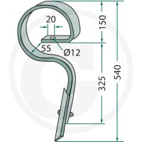 GRANIT Ząb kultywatora 1801.1504 - 1801.1504 - Sklep rolniczy PoltechParts