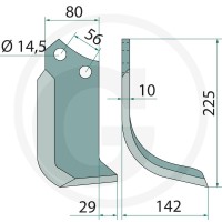 GRANIT Nóż wygięty 1800200040 - 1800200040 - Sklep rolniczy PoltechParts