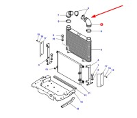 Wąż chłodnicy Massey Ferguson 4287788M2 | poltechparts.pl