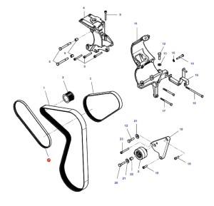 Pas alternatora Massey Ferguson 4pk1064