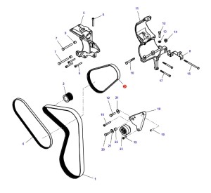 Pas 6pk912 Alternatora Massey Ferguson 4390525M1