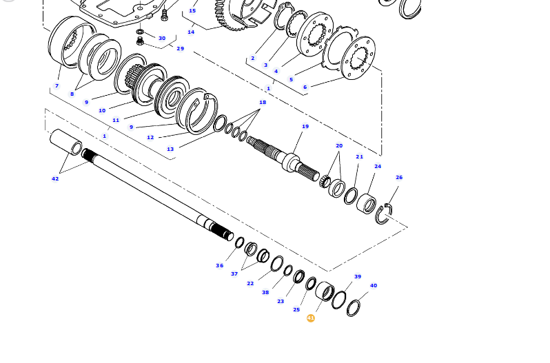 Tulej Osi przedniej 3716815M4