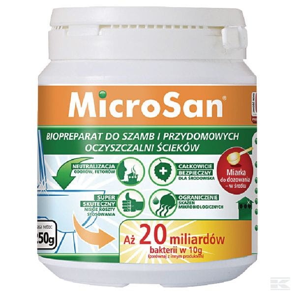 Preparat do szamb i oczyszczalni ścieków MicroSan, 250 g