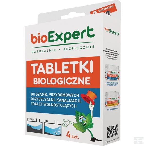 Tabletki biologiczne, 4 szt. do szamba i kanalizacji