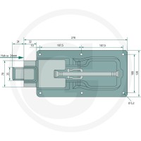 Hesterberg Zamknięcie ryglowe płaskie do wbudowania 2208800608 - Sklep PoltechParts