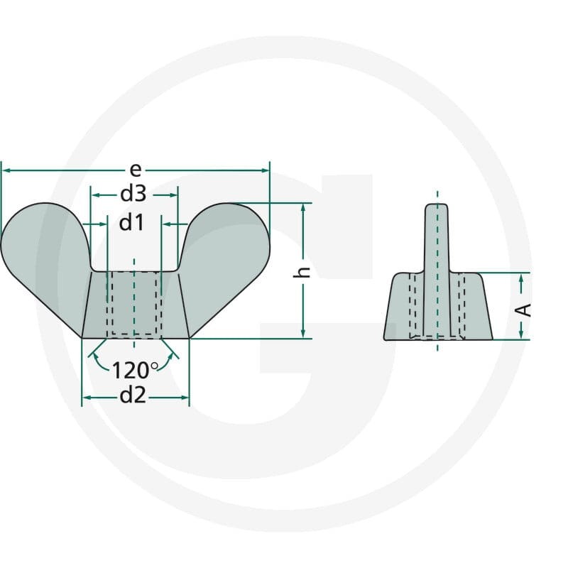Blister Nakrętka skrzydełkowa M5 DIN 315 4990107 - 4990107 - Sklep rolniczy PoltechParts