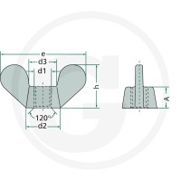 Blister Nakrętka skrzydełkowa M6 DIN 315 4990108 - 4990108 - Sklep rolniczy PoltechParts