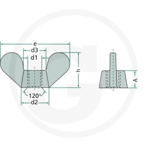 Blister Nakrętka skrzydełkowa M10x1,5 DIN 315 4990110