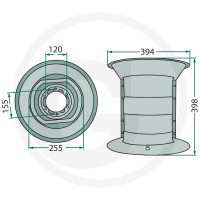 GRANIT Bęben 647TF-03F - 647TF-03F - Sklep rolniczy PoltechParts