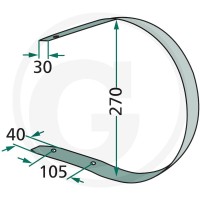 GRANIT Blaszka sprężynowa 647647008 - 647647008 - Sklep rolniczy PoltechParts