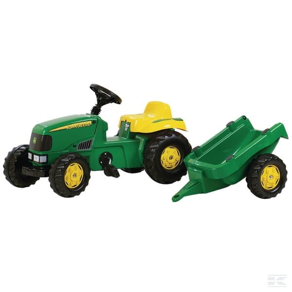 Traktor Rolly Kid John Deere z przyczepą