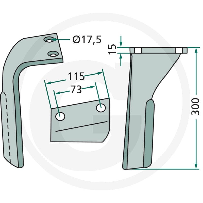 GRANIT Ząb brony aktywnej 180RH-IND-87L - 180RH-IND-87L - Sklep rolniczy PoltechParts