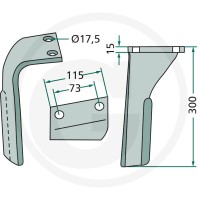 GRANIT Ząb brony aktywnej 180RH-IND-87R - 180RH-IND-87R - Sklep rolniczy PoltechParts