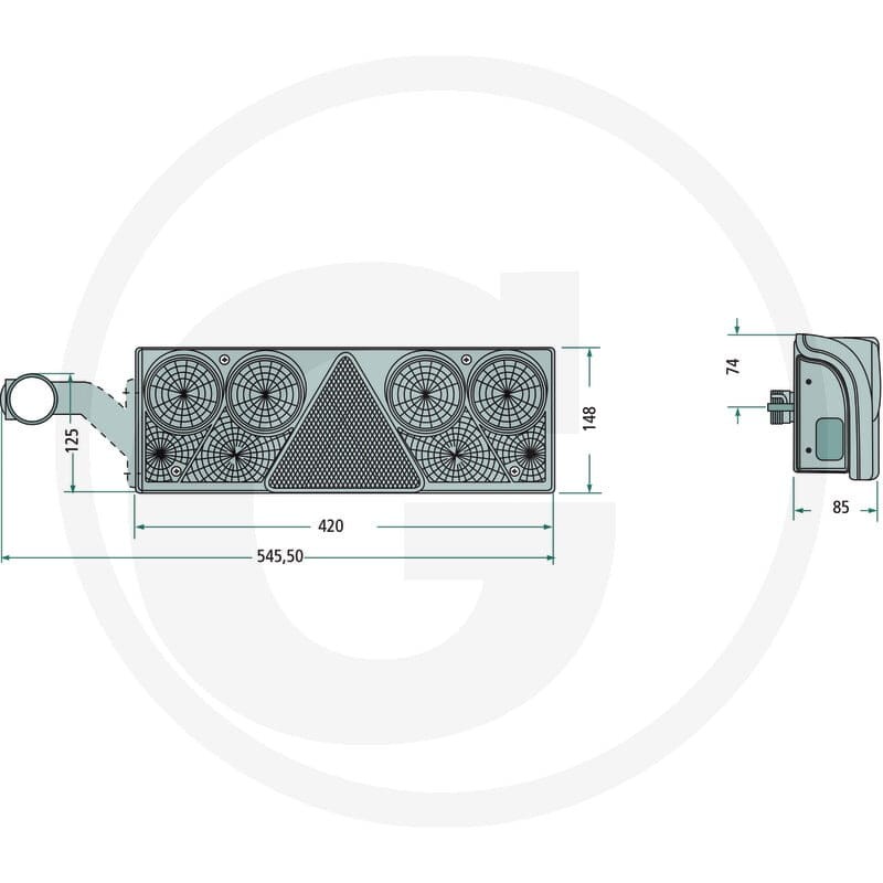 ASPÖCK Lampa tylna "EUROPOINT II" 504256011517 - 504256011517 - Sklep rolniczy PoltechParts
