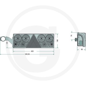 ASPÖCK Lampa tylna "EUROPOINT II" 504256011517
