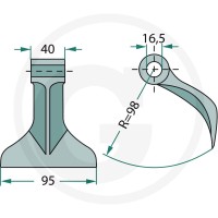 GRANIT Bijak młotkowy 18063-RM-77 - 18063-RM-77 - Sklep rolniczy PoltechParts