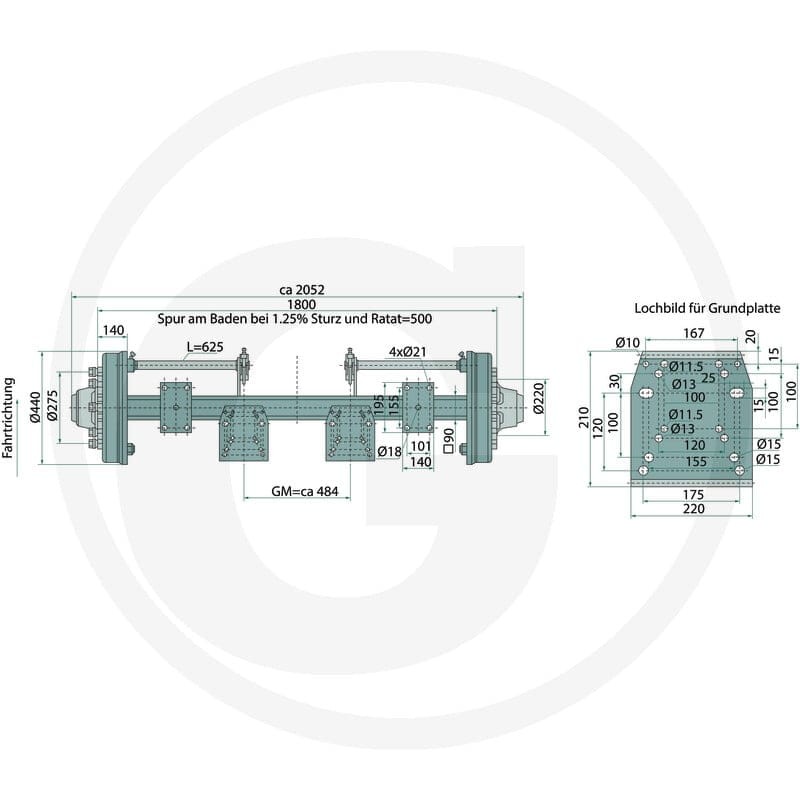 BPW Oś hamowana 15855.70.461.019 - 15855.70.461.019 - Sklep rolniczy PoltechParts
