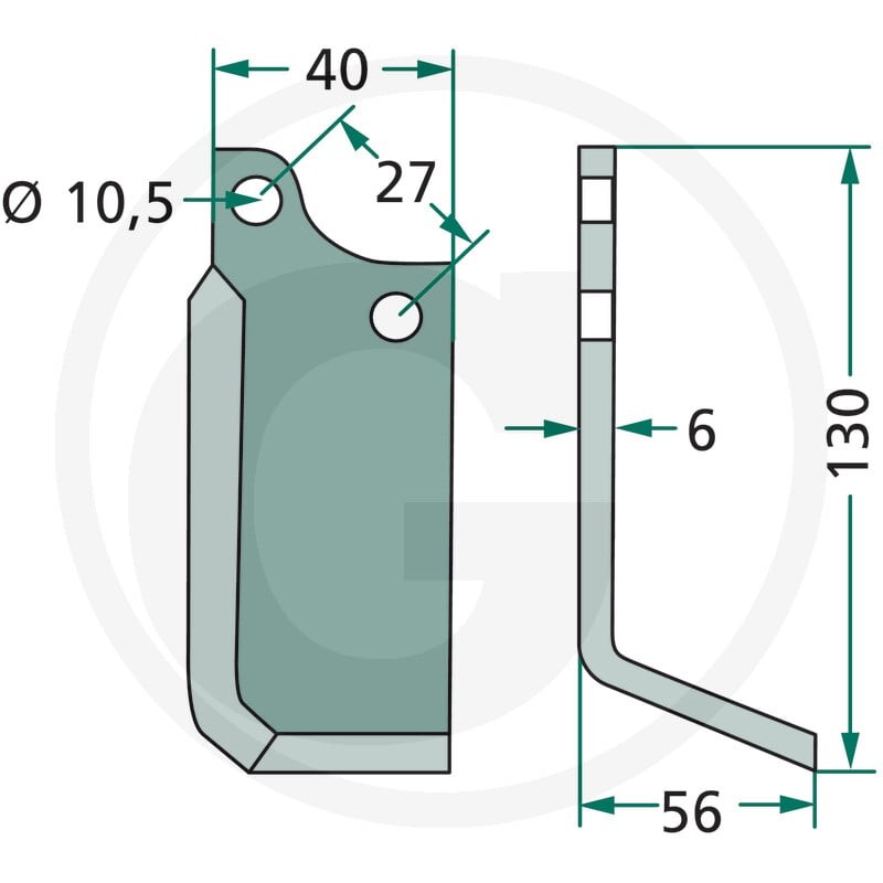 GRANIT Nóż kątowy 180BCS-06L - 180BCS-06L - Sklep rolniczy PoltechParts