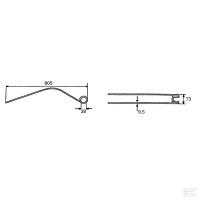 Palec zgrabiarki, 605 x 73 x 38, Ø 9,5   6… | poltechparts.pl