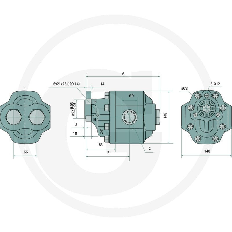 GRANIT Pompa KBLH-R-80-F3-H1-L1-C0 11985271 - 11985271 - Sklep rolniczy PoltechParts