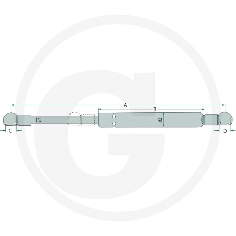 GRANIT Gasdruckdämpfer 11138813 - 11138813 - Sklep rolniczy PoltechParts