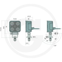 GRANIT Reflektor roboczy „zmiana koloru” LED 11258826 - Sklep PoltechParts
