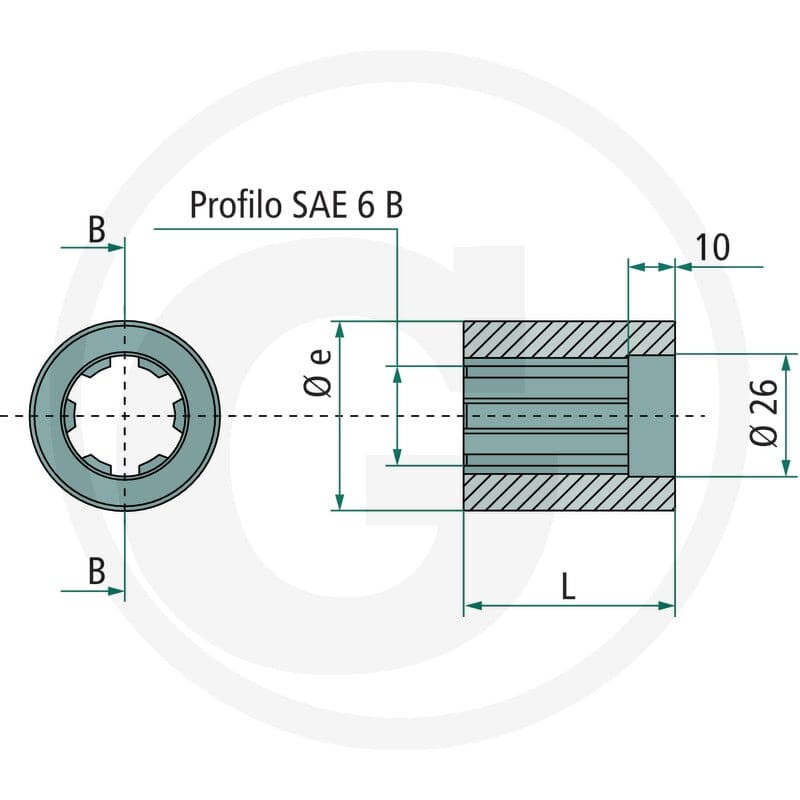 GRANIT Łącząca tuleja SAE 6 B x 37 85010118 - 85010118 - Sklep rolniczy PoltechParts