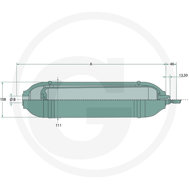 Hydro-Leduc Akumulator hydrauliczny 700 cm³ M18x1,5 85048049 - Sklep PoltechParts