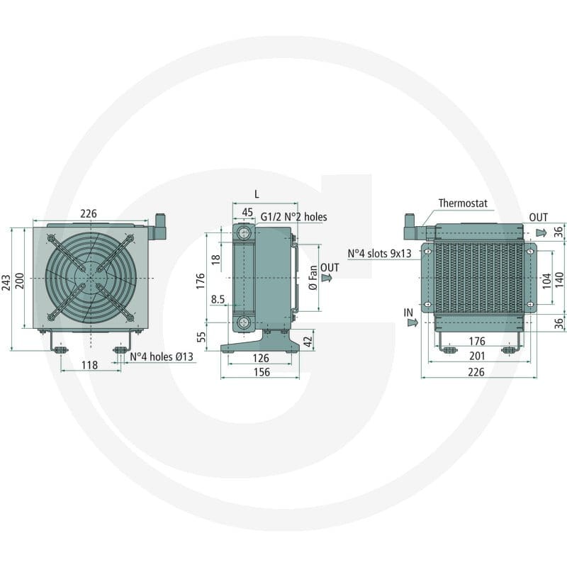 OMT Chłodnica oleju SS10 24V bez termostatu 85002231 - Sklep PoltechParts