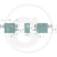 Oleodinamica Marchesini 3-drożny zawór sterujący przepływem RFP3 85002364 - Sklep PoltechParts