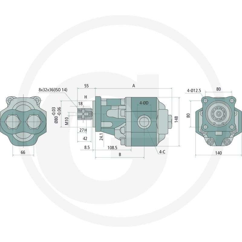 GRANIT Pompa 30.R-50-F1H8L1C0 87020002 - 87020002 - Sklep rolniczy PoltechParts