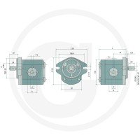 GRANIT Pompa grupa 2 8cc prawo SAE Z=9 87000718 - 87000718 - Sklep rolniczy PoltechParts