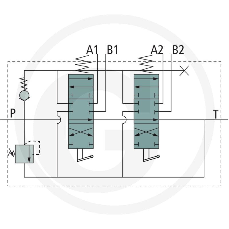 GRANIT Zawór P40 2x DW (z kielichami przyłączen 87000934 - 87000934 - Sklep rolniczy PoltechParts