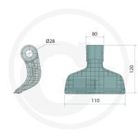 GRANIT ENDURANCE CARBIDE Bijaki mulczera 32272083 - 32272083 - Sklep rolniczy PoltechParts