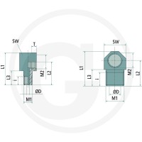 GRANIT Połączenie śrubowe narożne 90° 30615ZS1907 - 30615ZS1907 - Sklep rolniczy PoltechParts