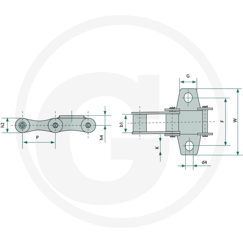 DONGHUA Ogniwo wygięte 8360000597 - 8360000597 - Sklep rolniczy PoltechParts