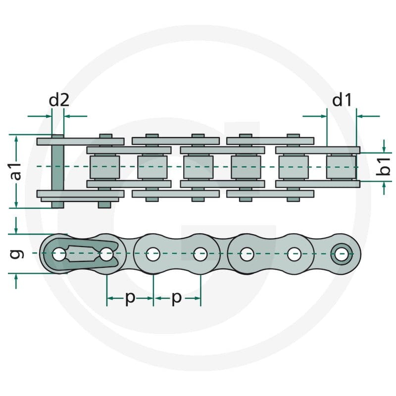 DONGHUA Łańcuch rolkowy 837ASA35F - 837ASA35F - Sklep rolniczy PoltechParts