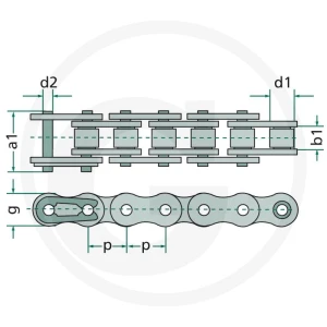 DONGHUA Łańcuch rolkowy 837ASA35F