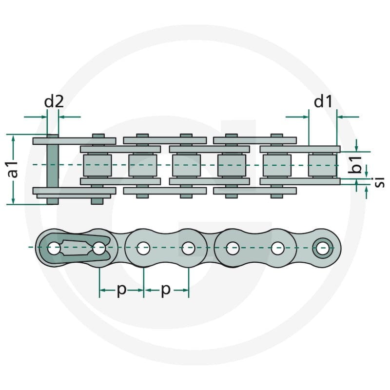 DONGHUA Łańcuch rolkowy 8371642F - 8371642F - Sklep rolniczy PoltechParts