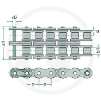 DONGHUA Łańcuch rolkowy 837ASA80-2F - 837ASA80-2F - Sklep rolniczy PoltechParts