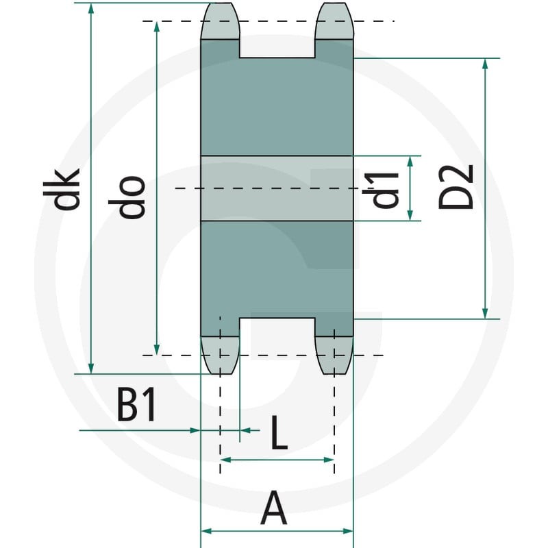GRANIT Koło do łańcucha dwurzędowego 837062-012-16 - 837062-012-16 - Sklep rolniczy PoltechParts
