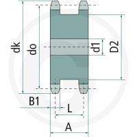 GRANIT Koło do łańcucha dwurzędowego 837062-012-16 - 837062-012-16 - Sklep rolniczy PoltechParts