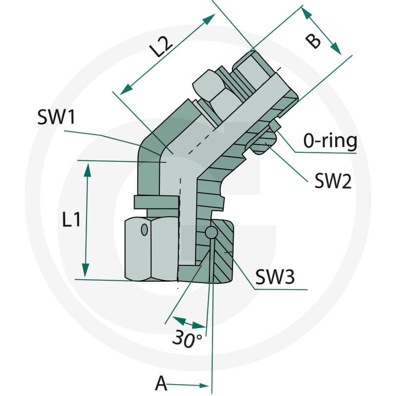 GRANIT WAE 1/2 FS-BSP x 1/2 M-BSP 45° 81526535 - 81526535 - Sklep rolniczy PoltechParts