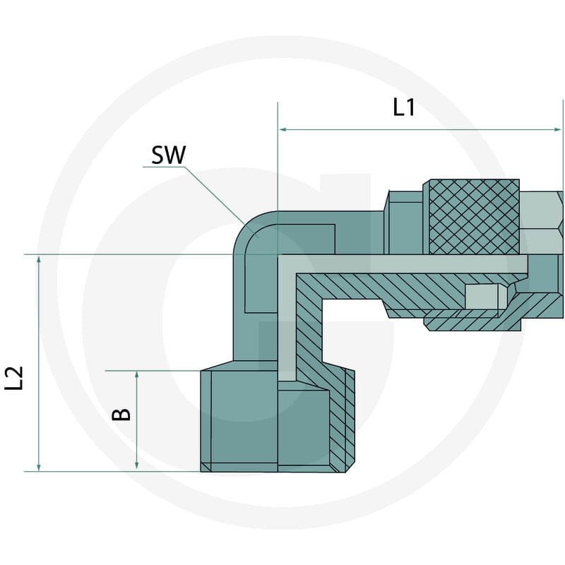 GRANIT A-WEk-10/8-1/4-MSv złącze kątowe wkręcan 60601189048 - 60601189048 - Sklep rolniczy PoltechParts