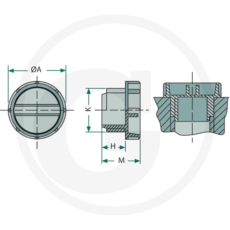 GRANIT Zatyczka gwintowana GPN 700 81501552 - 81501552 - Sklep rolniczy PoltechParts
