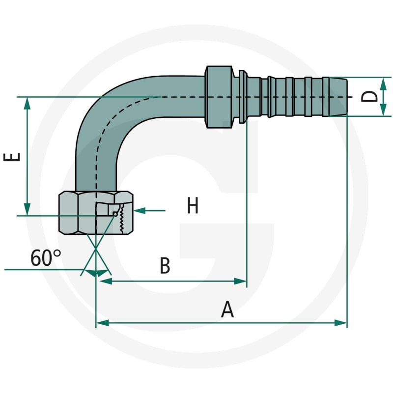 Gates PNB 25 DKOR 1" 90° 81503253 | poltechparts.pl