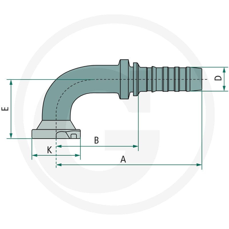 Gates PNB 25 SFL 1" 90° 81502288 | poltechparts.pl